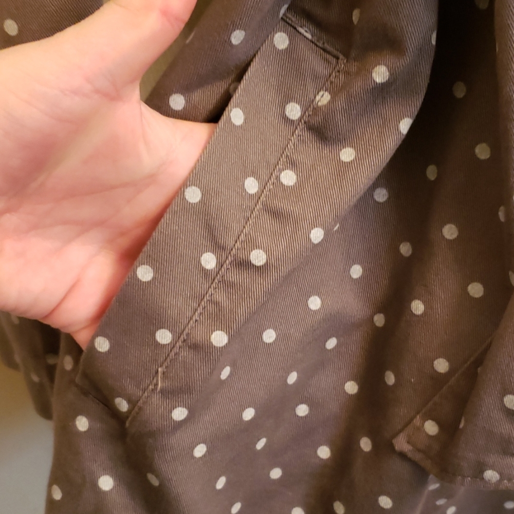 🤯3/$12 Cherokee Gray Polkadot Coat Size XL - Picture 3 of 6